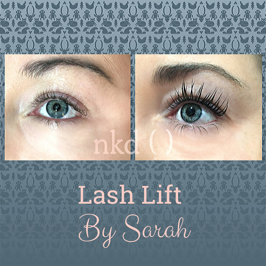 Lash lift by Sarah - before and after