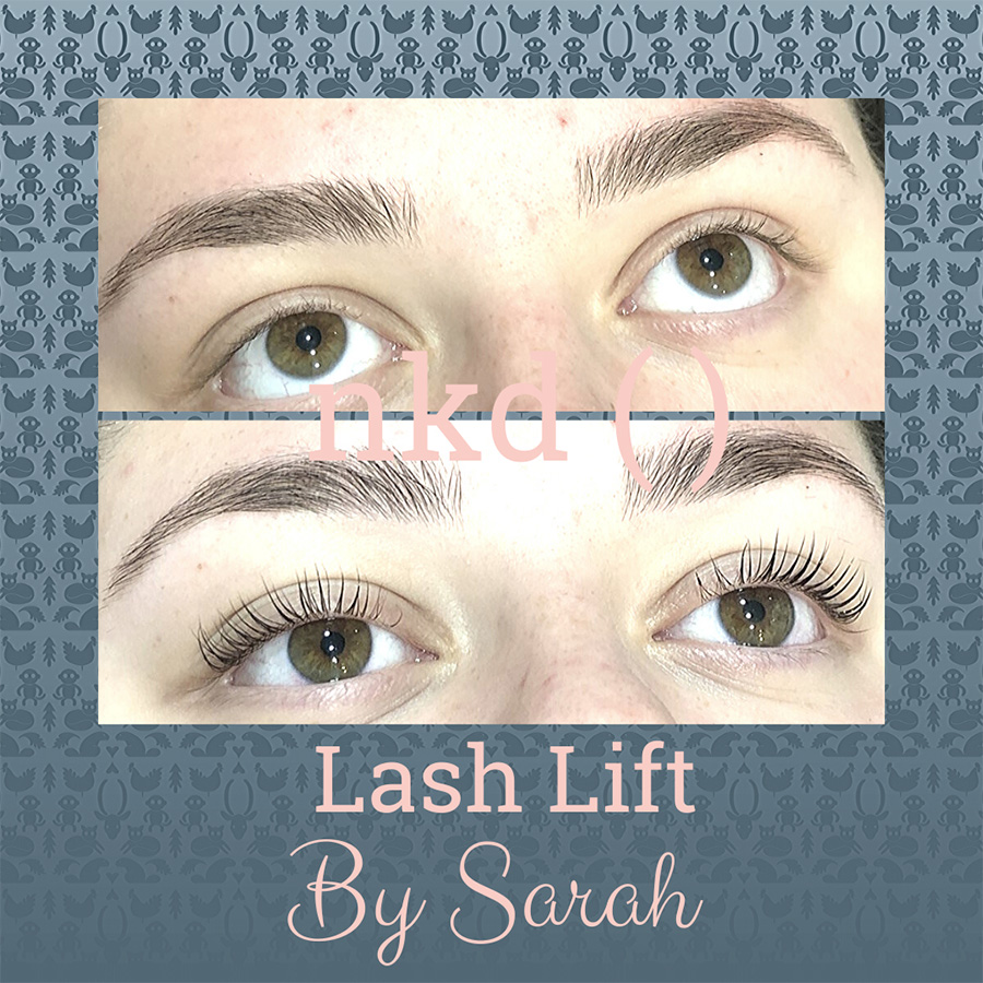 Lash lift by Sarah - before and after