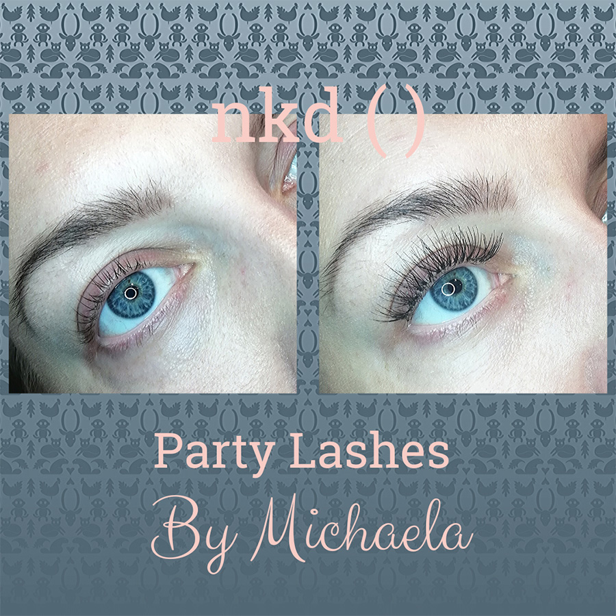 Party lashes by Michaela - before and after